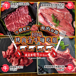 【家購網嚴選】BBQ烤肉全牛嗨吃4件組 3-4人份/組