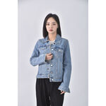 (S) 【金莎私服】zara丹寧牛仔質感棉質藍色外套二手衣, , large
