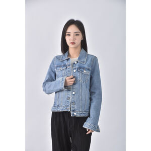 (S) 【金莎私服】zara丹寧牛仔質感棉質藍色外套二手衣