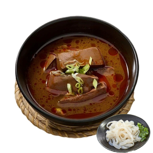 躍進【台灣蘇伯Soup】麻辣鴨血麵 蒟蒻寬麵 火鍋湯底 非基改 純正鴨血 麻辣火鍋 美食麻辣鴨血 加熱即食 料理包 常溫保存湯底 蒟蒻麵+鴨血好吃 讚!
