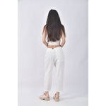 (XL) 高腰寬鬆白色長褲二手衣, , large