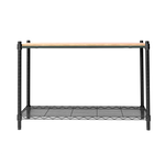 【Y HOUSE】90x45x60 cm pine two-layer storage rack rack iron rack - black wood, , large