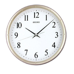 SEIKO 精工 金色邊框 恆動式秒針 靜音掛鐘-31cm, , large