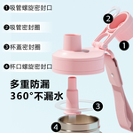 KEPO LQ 600ML KC011運動保溫保冷杯 隨行保溫保冷杯 316L不銹鋼內膽 紫色, , large