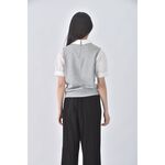 (S) ingni質感棉質假兩件灰色短袖上衣二手衣, , large