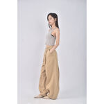 (L) mini matters高腰丹寧牛仔質感棕色長褲二手衣, , large