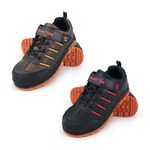 HANG TEN 鋼頭運動鞋防穿刺 工作鞋 安全鞋 防護鞋 魔鬼氈 透氣 吸濕 排汗 散熱 防砸 耐磨 止滑 黑 咖啡, , large