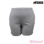KINGO-大尺碼-女款 抽繩 棉短褲-黑-444311, , large
