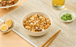 Rice with wild mushroom and carved fish, , large