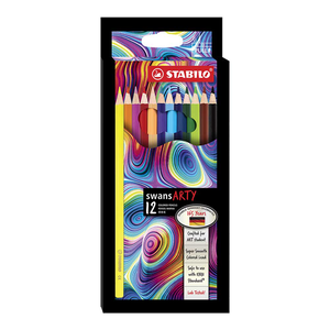 STABILO 德國 思筆樂 Swans ARTY 油性色鉛筆 紙盒 12色組/盒 ST1520/12