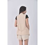 (S) sonsy質感無袖杏色罩衫二手衣, , large