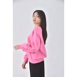(S) design質感圓領粉色長袖上衣二手衣, , large