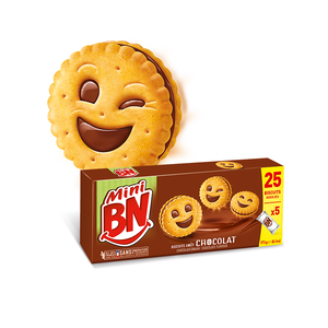 法國BN迷你笑臉餅乾-巧克力
