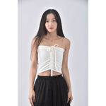 (S) 質感掛脖白色上衣二手衣, , large