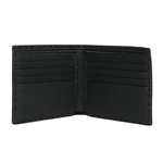 FENDI Selleria 縫線設計素面對開8卡短夾/黑色, , large