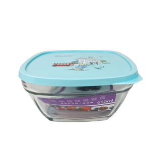 Square Slanted Bottom Glass Food Storage Containe