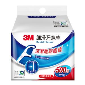 3M細滑牙線棒單線補充包500支