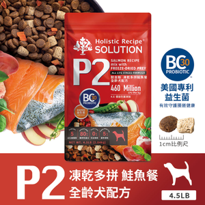 [承佳] SOLUTION 耐吉斯 P系列 P2 凍乾多拼鮭魚餐 全齡犬 狗凍乾 犬飼料 犬凍乾 350g