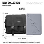 斜背包 潮流 機能風 工裝包 時尚 多口袋 大容量 郵差包 學生書包-黑-0808130, , large