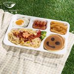 【哩皿食器】台灣製  食品級Tritan 五格餐盤(含上蓋), , large