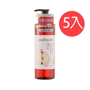 【Hair recipe髮的食譜】蘋果生薑防斷修護洗髮露530ml 5入組