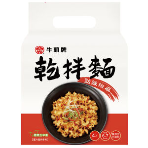 牛頭牌勁辣椒麻乾拌麵114g x4