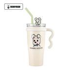 BEDDY BEAR Giant Insulated Mug, 900ml with Handle and Straw, Tea and Water Separator (DOG), , large