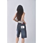 (2XL) tommy jeans高腰丹寧牛仔質感棉質五分藍色短褲二手衣, , large