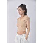 (S) 【安于晴Charlene私服】evelyn質感連帽杏色長袖上衣二手衣, , large