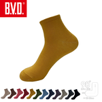 【BVD】1/2素面直角女襪<薑黃>B561 女襪 短襪 休閒穿搭襪, , large