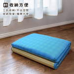 [台客嚴選] 經典格紋竹面單人透氣床墊-紅色 台灣製 學生床墊 單人床墊, 紅, large