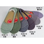 【BVD】簡約條紋休閒女襪套<麻天藍>B248 止滑 女襪 襪子 隱形襪, , large