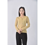 (S) liviana conti排扣黃色長袖上衣二手衣, , large