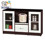 【文創集】凱爾 環保4.4尺南亞塑鋼二門單抽餐櫃/收納櫃(客約商品), , large