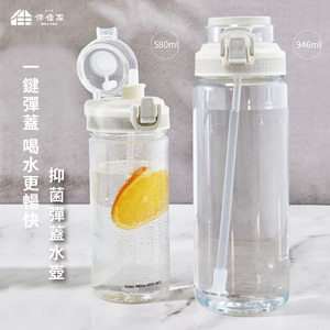 【伴佳家 】Tritan 彈蓋水壺580ml