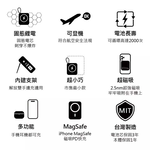 【sansuijibau】COZY H20 SSB Mini Solid Magnetic Power Bank (Carry-on Approved) 10000mAh - Black, , large