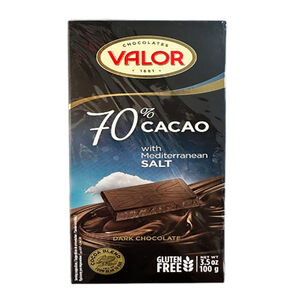 VALOR 70%海鹽黑巧克力片