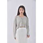 (F) egg修身短版排扣綠色綁帶外套二手衣, , large