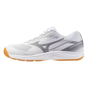 Mizuno Cyclone Speed 5 男女 排球鞋 室內運動 穩定 包覆 美津濃 白銀 [V1GA258056]