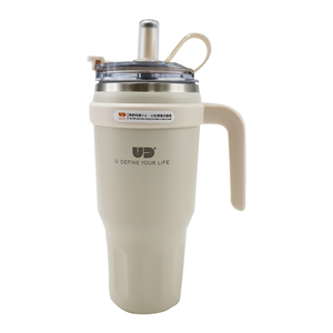 304不鏽鋼手把雙飲杯-1100ml-奶白-1支