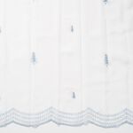 Ready-Made Sheer Curtains – Set of 2 Panels – "Snow Fir" Design – Width 100cm, Height 163/208/238cm – Made in Taiwan – Embroidered – Blue Tones – Machine Washable, , large