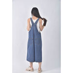 (4XL（含）以上) denim supply高腰吊帶寬鬆藍色長褲二手衣, , large