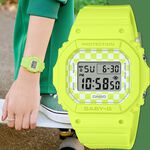 CASIO 卡西歐 BABY-G 格子旗方形女錶 電子錶 BGD-565GS-9, , large