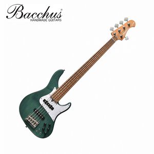 Bacchus WL524-H.J.Freaks-Blus 女僕大叔簽名款 主動式五弦電貝斯 透木紋綠色【敦煌樂器】