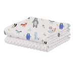 HABABY Double-Sided Magic Bean Blanket, Bear and Squirrel Design, 130x100cm, , large