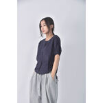 (S) net ladies排扣藍色短袖上衣二手衣, , large