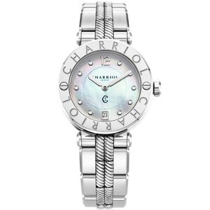CHARRIOL 夏利豪 St-Tropez系列 珍珠貝面鑽石腕錶-36mm CR36S.920.001
