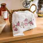 【SOLO Vintage】LCW Home 50x80cm Flower Embroidery Towel 100% Cotton Super Absorbent Made in Turkey, , large