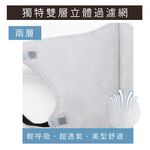 【千康購物網】CICIBELLA  6D輕呼吸口罩10入-灰粉, , large
