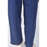 (M) fasion leisure高腰質感棉質藍色長褲二手衣, , large